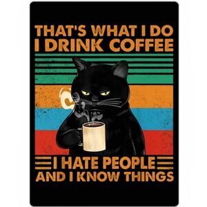 Grumpy Cat Black Cat Coffee Magnet